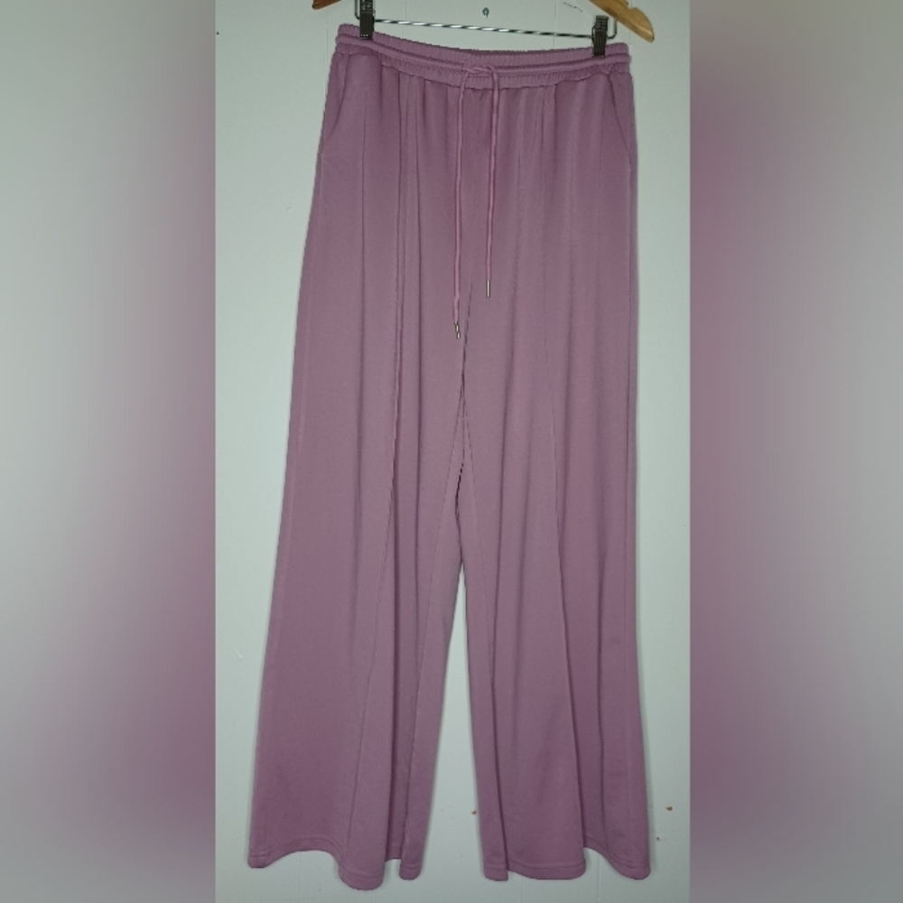 Cider Mauve Ruffle-Trim Pants